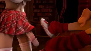 MILF anime blonde suce et branle en 3D hentai